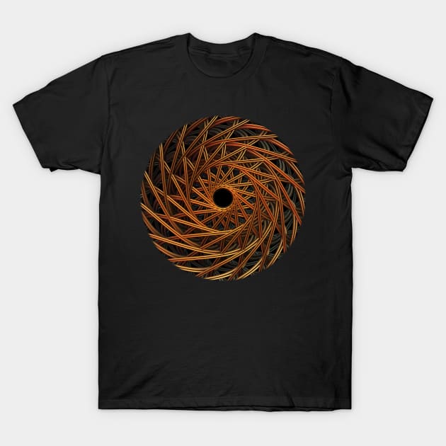 Swirling Gold Mandala T-Shirt by lyle58